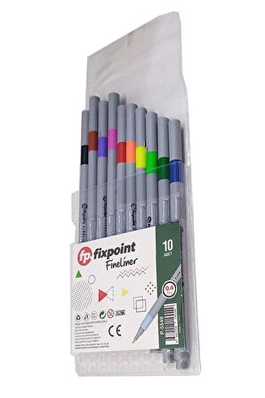 Fineliner 10 Lu İnce Uçlu Kalem 1 Paket 10 Renk 0.4 Mm Keçe Uçlu Kalem Renkli İşaretleme Yazı Kalemi