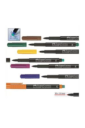 Asetat Kalemi 8 Renk 1.0 Mm 1 Paket Cd Kalemi M Keçe Uçlu Kalem Silinmez Renkli Permanent Kalem