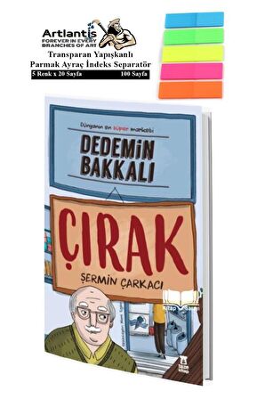 Dedemin Bakkalı Çırak Şermin Yaşar 200 Sayfa Karton Kapak 1 Adet Fosforlu Transparan Kitap Ayraç 1 Paket 