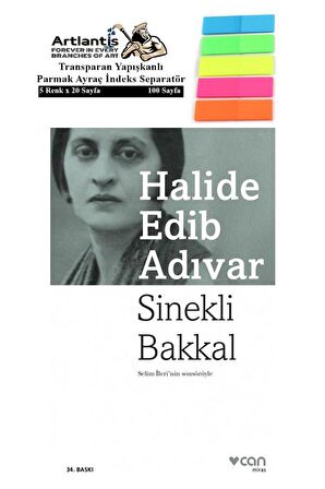 Sinekli Bakkal Halide Edip Adıvar 475 Sayfa Karton Kapak 1 Adet Fosforlu Transparan Kitap Ayraç 1 Paket 