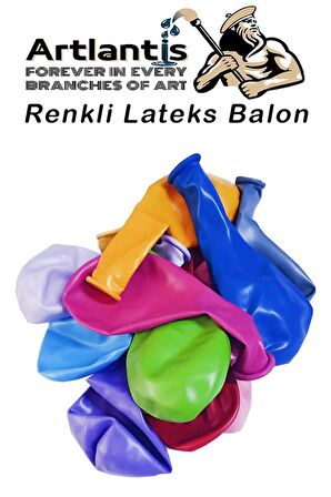 Balon Renkli Lateks 50 Adet Renkli Balon 10'' Canlı Renkler Parti Doğum Günü Süsleme Malzemeleri Balon 26 cm