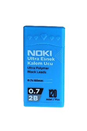 Kalem Ucu Ultra Esnek 0.7mm 2B Siyah 120'li Mavi 1 Adet 0,7 Uç 120li Tüp Esnek Yumuşak Yazım 0.7x60mm