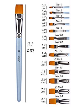 Yağlı Boya Fırçası No:22 1 Adet Sentetik Kıl Yağlıboya Profesyonel Brons Fırça Sanat Ve Hobi Akrilik Boya Guaj Boya