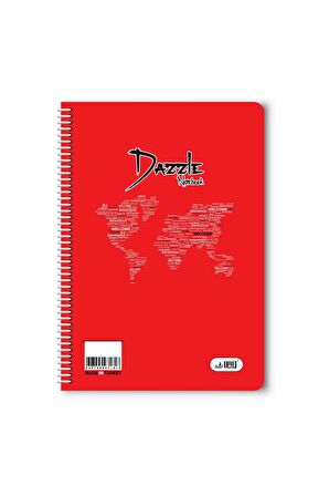 Çizgili 96 Yaprak Spiralli Defter A4 Boy Plastik Kapak (1 Adet )