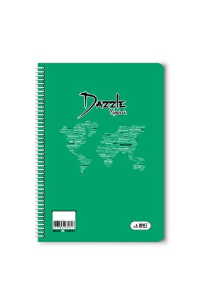 Çizgili 96 Yaprak Spiralli Defter A4 Boy Plastik Kapak (1 Adet )