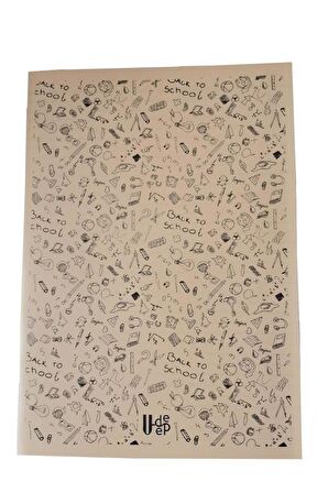 80 Yaprak Çizgili Defter Plastik Kapak A-4 1 Adet PP Kapak Büyük Boy Çizgili Defter 80 Sayfa A4 Desenli Kapak
