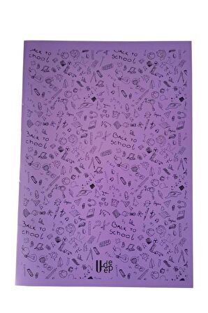80 Yaprak Çizgili Defter Plastik Kapak A-4 1 Adet PP Kapak Büyük Boy Çizgili Defter 80 Sayfa A4 Desenli Kapak