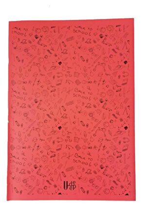 100 Yaprak Kareli Defter Plastik Kapak A-4 1 Adet PP Kapak Büyük Boy Kareli Defter 100 Sayfa A4 Desenli Kapak