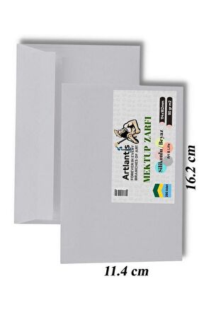 Mektup Zarfı Silikonlu 114x162 Mm 250 Adet 1 Paket Artlantis Cırtlı Beyaz Zarf Takı Zarfı Düğün Para Zarfı