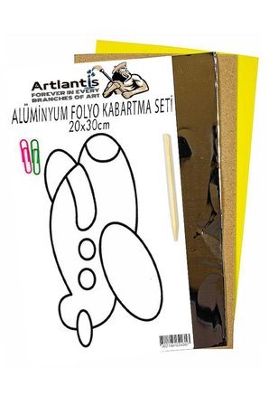Alüminyum Folyo Kabartma Seti 20x30 cm Deney Malzemesi 1 Paket Aliminyum Folyo Seti Kabartma