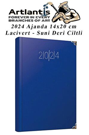 2024 Ajanda 14X20 cm Çizgili 1 Adet Günlük Planlayıcı Suni Deri Ciltli Ajanda 2024 Ofis Okul Büro