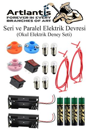 Seri ve Paralel Elektrik Devresi 1 Paket Basit Elektrik Devresi Deney Seti Okul İş Eğitimi Seti