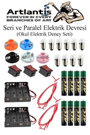 Seri ve Paralel Elektrik Devresi 1 Paket Basit Elektrik Devresi Deney Seti Eğitici İş Eğitimi Seti