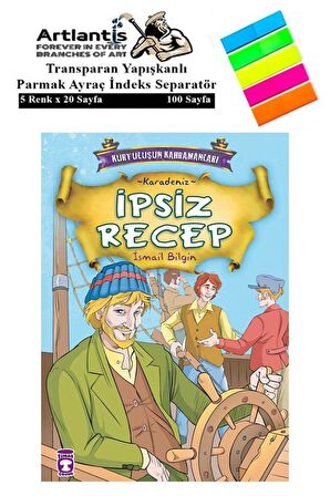 İpsiz Recep İsmail Bilgin 96 Sayfa Karton Kapak 1 Adet Fosforlu Transparan Kitap Ayraç 1 Paket