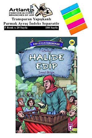 Halide Edip İsmail Bilgin 92 Sayfa Karton Kapak 1 Adet Fosforlu Transparan Kitap Ayraç 1 Paket