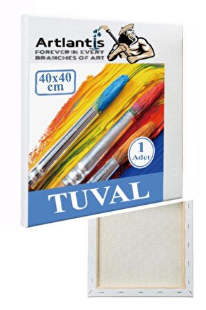 Tuval 40x40 cm Astarlı Kare Tuval 1 Adet Resim Tuvali 40*40 cm Tual Akrilik Boya Yağlı Boya İçin İdeal