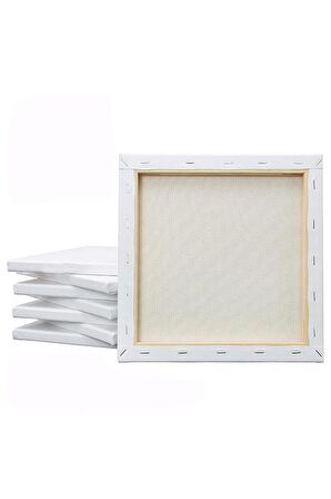 Tuval 40x40 cm Astarlı Kare Tuval 1 Adet Resim Tuvali 40*40 cm Tual Akrilik Boya Yağlı Boya İçin İdeal
