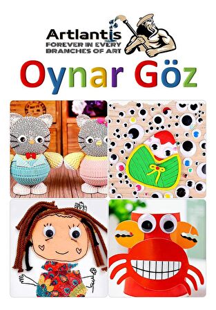 Renkli Oynar Göz 12 mm Yüz Seti 96 lı 1 Paket Ağız Kulak Burun Bıyık Dudak Plastik Anasınıfı Kreş Etkinlik Hobi Tasarım Elişi