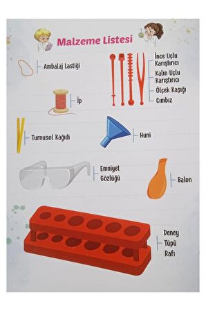 Kimya Deney Setim 1 Paket Eğitici Kimya Seti Okul Fen Bilimleri Deney Seti