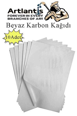 Beyaz Karbon Kağıdı A4 10 Adet 21x29,7 cm Kopya Kağıdı Transfer Kağıdı Renkli Karbon Kağıdı