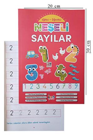 Neşeli Sayılar Eğitici ve Öğretici 1 Adet Okul Öncesi Sayıları Öğrenme Kitabı