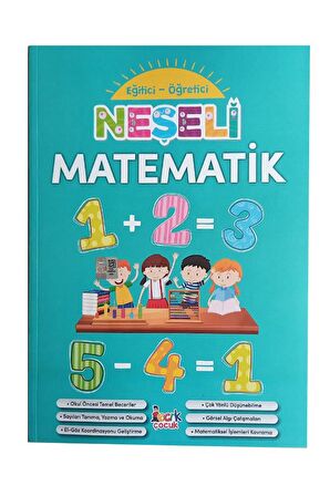 Neşeli Matematik Eğitici ve Öğretici 1 Adet Okul Öncesi Sayıları Öğrenme ve Alıştırma Kitabı