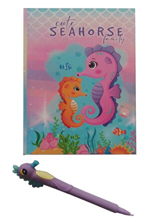 Hatıra Defteri Kilitli Kız Modeli Günlük Defteri Denizatı Hediye Kutulu 80 Yaprak Çizgili 1 Adet