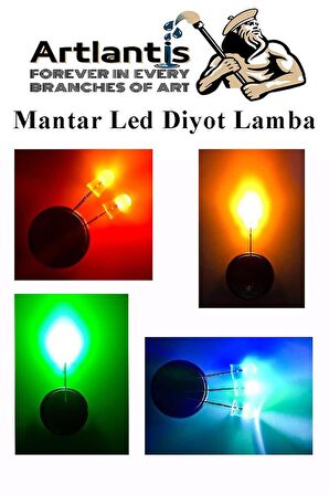 Mantar Led Diyot Lamba 30 lu 1 Paket Karışık Renkli 4.8 mm Mini Mantar Led Lamba