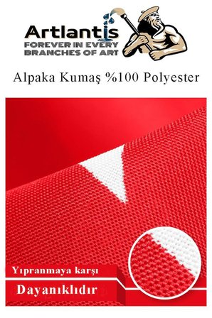 Bayrak 400x600 cm Türk Bayrağı Kumaş 1 Adet Alpaka Kumaş Bez Bayrak Kaliteli Türk Bayrağı Kırmızı Beyaz Bayrak