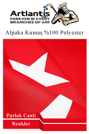 Bayrak 400x600 cm Türk Bayrağı Kumaş 1 Adet Alpaka Kumaş Bez Bayrak Kaliteli Türk Bayrağı Kırmızı Beyaz Bayrak