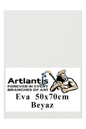 Beyaz Eva 50x70 cm 1 Adet Eva Süngeri Okul Kreş Anasınıfı Elişi Etkinlikleri