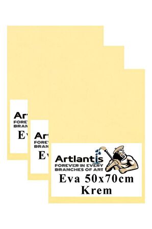 Krem Eva 50x70 cm 3 Adet Eva Süngeri Okul Kreş Anasınıfı Elişi Etkinlikleri