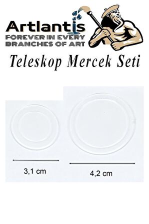 Teleskop Mercek Seti 1 Paket Okullar İçin Teleskop Yapımı İçin Plastik Mercek Basit Deney