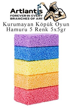 Köpük Hamur 5 Renk 5 Gr 1 Paket Kurumayan Köpük Oyun Hamuru Hafif Yumuşak Hamur Okul Öncesi Anasınıfı Kreş Etkinlikleri