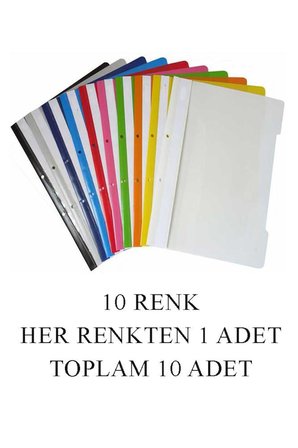 Fotokopi Kağıdı Pembe Büro Klasörü Telli Dosya ve Poşet Dosya Seti 1 Adet Büro Klasörü 10 Renk Telli Dosya 100 Adet Poşet Dosya