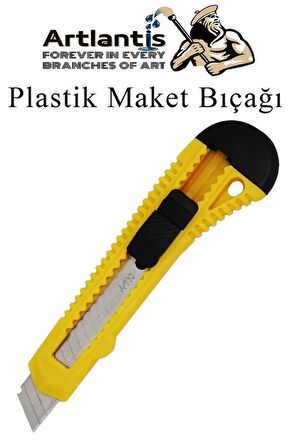 Maket Bıçağı Plastik Büyük Boy 4 Adet 18 mm Plastik Falçata Bıçağı Büyük Boy
