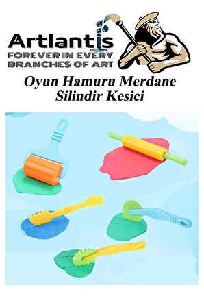 Oyun Hamuru 4 Renk Play-Doh Oyuncak Merdane Silindir Kesici Şekiller Kalıp Enjektör Seti 1 Paket Okul Öncesi Kreş Anasınıfı Etkinlik 