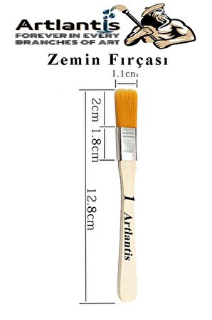 Resim Verniği 70 ml Su Bazlı 3 Adet ve Zemin Fırçası Resim Parlatıcı Vernik Hobi Sanat Akrilik Guaj Yağlı Boya