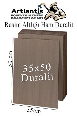 Resim Altlığı Duralit 35x50 cm 3 Adet Ham Mdf Çok Amaçlı Kullanım 3 mm Kalınlığında Durolit