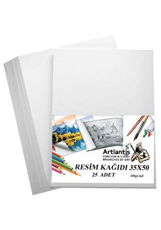 Karakalem Eskiz Çizim Seti Durolit Seti 35x50 cm Duralit 1 Adet 35x50 Resim Kağıdı 25 Adet Mandal Metal 4 Adet