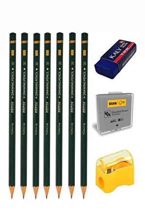 Eskiz Defteri A4 50 Yaprak Karakalem Çizim Seti Gölgelendirme Kalemi Hamur Silgi Fatih Dereceli Kalem Hobi Tasarım Seti