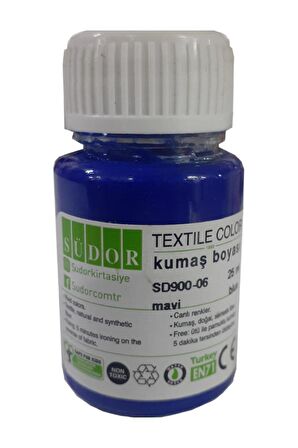 Kumaş Boyası Tişört Çanta Tekstil Boyası 25 ml 1 Adet Südor Kumaş Boyası Tek Şişe 1 Adet