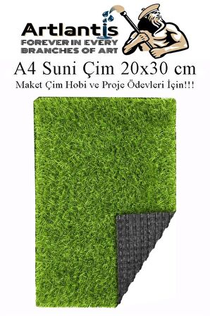 Yapay Çim A4 20x30 cm 1 Adet A4 Boyutunda Maket Çim Dekorati Yapay Çim Halı Teraryum Suni Çim