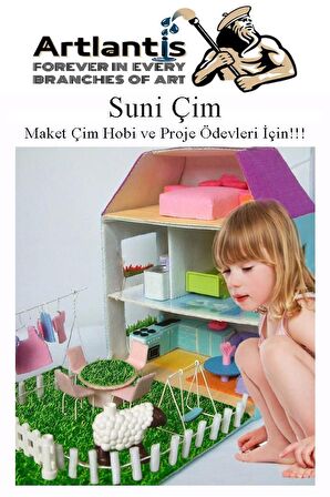 Yapay Çim A4 20x30 cm 1 Adet A4 Boyutunda Maket Çim Dekorati Yapay Çim Halı Teraryum Suni Çim