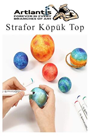 Strafor Köpük Top 5 cm 20 Adet Köpük Top Küre Toplar Yuvarlak Strafor Köpük Top Okul Deney Hobi Sanat