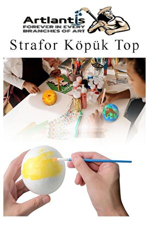 Strafor Köpük Top 10 cm 3 Adet Köpük Top Küre Toplar Yuvarlak Strafor Köpük Top Okul Deney Hobi Sanat