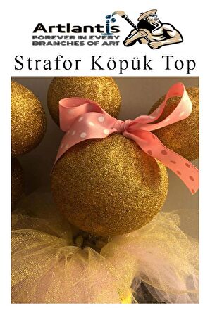 Strafor Köpük Top 10 cm 3 Adet Köpük Top Küre Toplar Yuvarlak Strafor Köpük Top Okul Deney Hobi Sanat