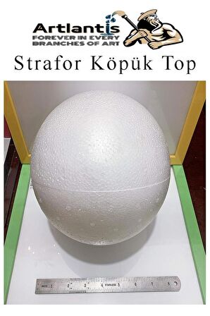 Strafor Köpük Top 15 cm 1 Adet Köpük Top Küre Toplar Yuvarlak Strafor Köpük Top Okul Deney Hobi Sanat