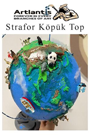 Strafor Köpük Top 15 cm 1 Adet Köpük Top Küre Toplar Yuvarlak Strafor Köpük Top Okul Deney Hobi Sanat