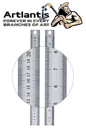 Çelik Cetvel 15 cm İnç Ölçülü 1 Adet Paslanmaz Çelik Metal Çetvel 15 Santimetre